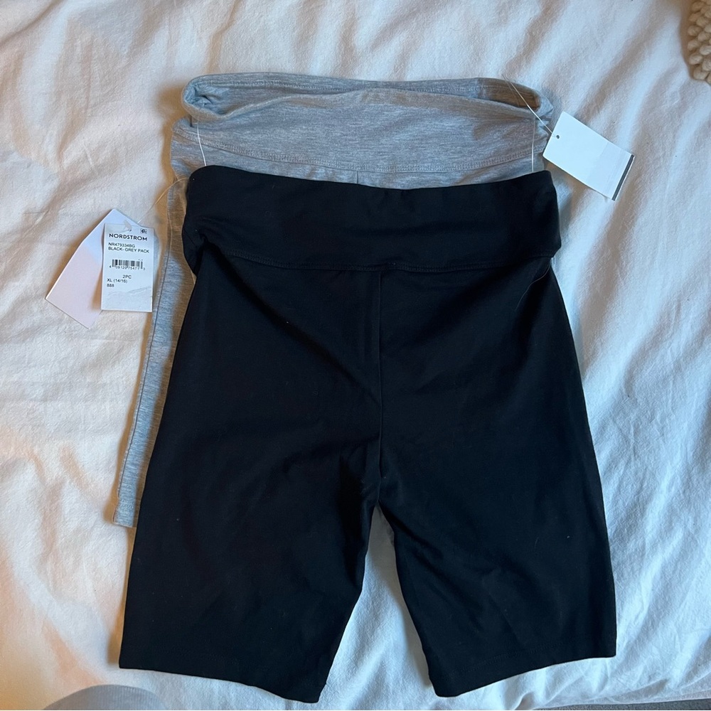 Nordstrom Girl’s Black and Gray Bike Shorts